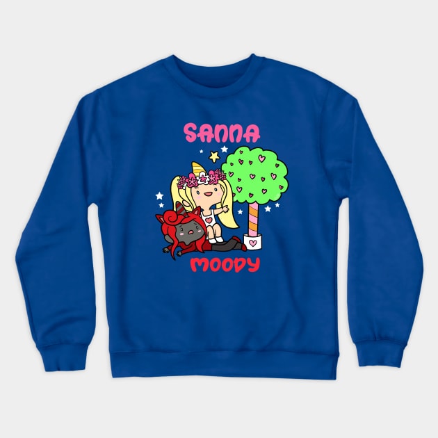 Sanna Moody Heart Tree Crewneck Sweatshirt by Sketchy